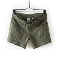 Ladies cotton cargo shorts with belt