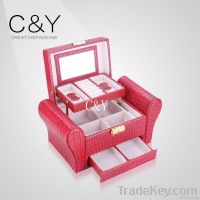 Faux lether jewelry box