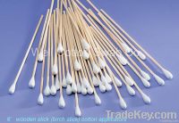 15cm Wooden Stick (Birch Stick) Cotton Applicators