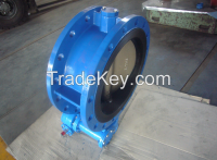 Rubber seat flange butterfly valve From China