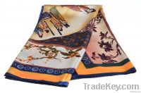 ladies chinese style silk square scarf