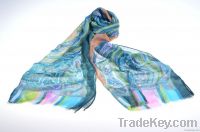 Fashion Pteris  oblong printed scarf