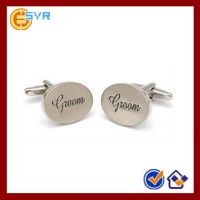 Hot Selling Stainless Steel Wedding Cufflinks Groom