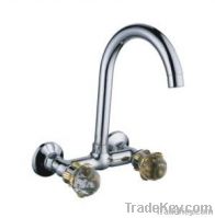 Dual handle wall-moun kitchen mixer