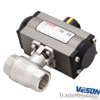 ball valve with pneumatic actuators