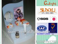 acrylic cosmetic display with printing picture for decorative