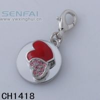 Red Heart pendant with Full Clear Crystals