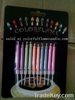 Factory sales colored flame birthday candle