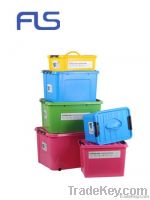 Large plastic containers with handle and wheel