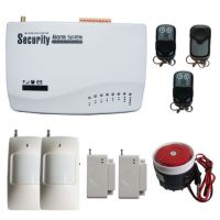 10 defend zones Wireless security Home Intelligent Burglar GSM Alarm System with 2 pir sensor and 2 door/window sensor