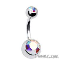 double jeweled belly rings