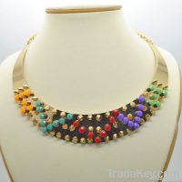 Fashion cross necklace with stones From China