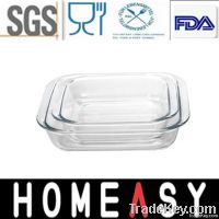 Square glass bakeware set