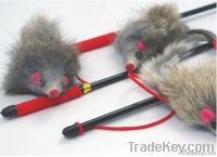 Rabbit fur Mouse Cat tesasing toy