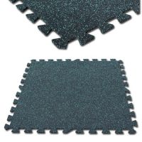 Interlocking rubber tile for gym