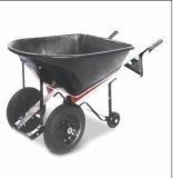 Heavy-Duty Wheelbarrow with 150kg Loading Capacity, Large Plastic Tray and Galvanized Steel Handle. Wb6006p From China