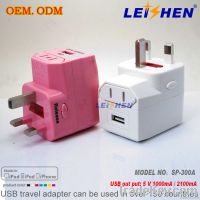 Hot universal travel adapter with 2 usb port charger