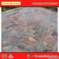 Polished multicolor granite paving stones