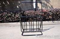 galvanized bike parking stand with hangers