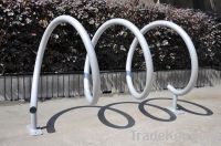 floor-mounted spiral bike display rack with better anti-corrosion
