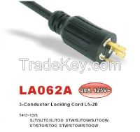 NEMA L5-20P/L5-30P/L5-15P Locking  Power Supply Cord