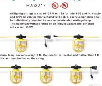 Job-Site Lighting/LS-50 14/3 SJTW Job-Site 5Lamp String Light With Metal Cage Guard