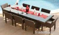 outdoor garden rattan dining furniture