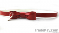 new style fashion woman belt PU imitation leather shinning bowknot