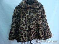 Ladies leopard print faux fur coat