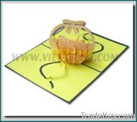 Flower 3d pop up greeting card