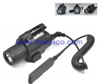 Led Tactical Combo Flashlight With 5mw Red Laser Sight