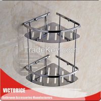 3160B Bathroom Corner Basket Stainless Steel Bathroom Shelf