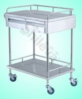 Two-drawer Stainless Steel Dressing &amp; Medicine Trolley/ Cart