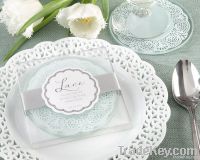 Wedding Decorations "Lace" Exquisite Frosted-Glass Coasters Gifts From China