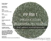 Reprocessed Colored Polypropylene Pellets (Dark gray/black)