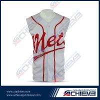 High quality sublimation baseball jersey with custom made design