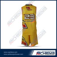 100% polyester sublimated basketball jersey