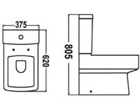 Easy-cleaning Space-saving Wholesale Special Design two piece Toilet