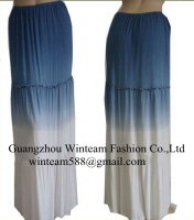 2014 Summer long dresses white &amp;amp; blue long maxi dress