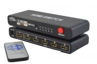 5 Port HDMI Switch Switcher IR Remote Control 5x1 with 1080P 3D From China