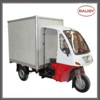 rauby 3 wheel motorcycle closed door tricycle container box