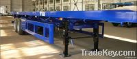 low flat bed semi-trailer