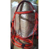 Genuine imported PVC horse Riding bridle Red with rust proof Steel fittings