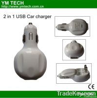2 In 1 USB Car Charger