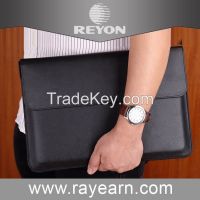 Reyon Macbook Air 12 inch Case - Leather Sleeve (Black) for Apple Macbook Air 12 and most tablets