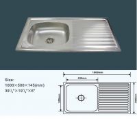 Layon single bowl single board stainless steel kitchen sink