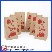 rectangular bottom brown kraft paper food bag