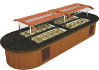 salad station and buffet table