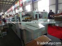 corrugated cardboard gluing and folding machine