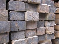Reclaimed (used) railway sleepers.